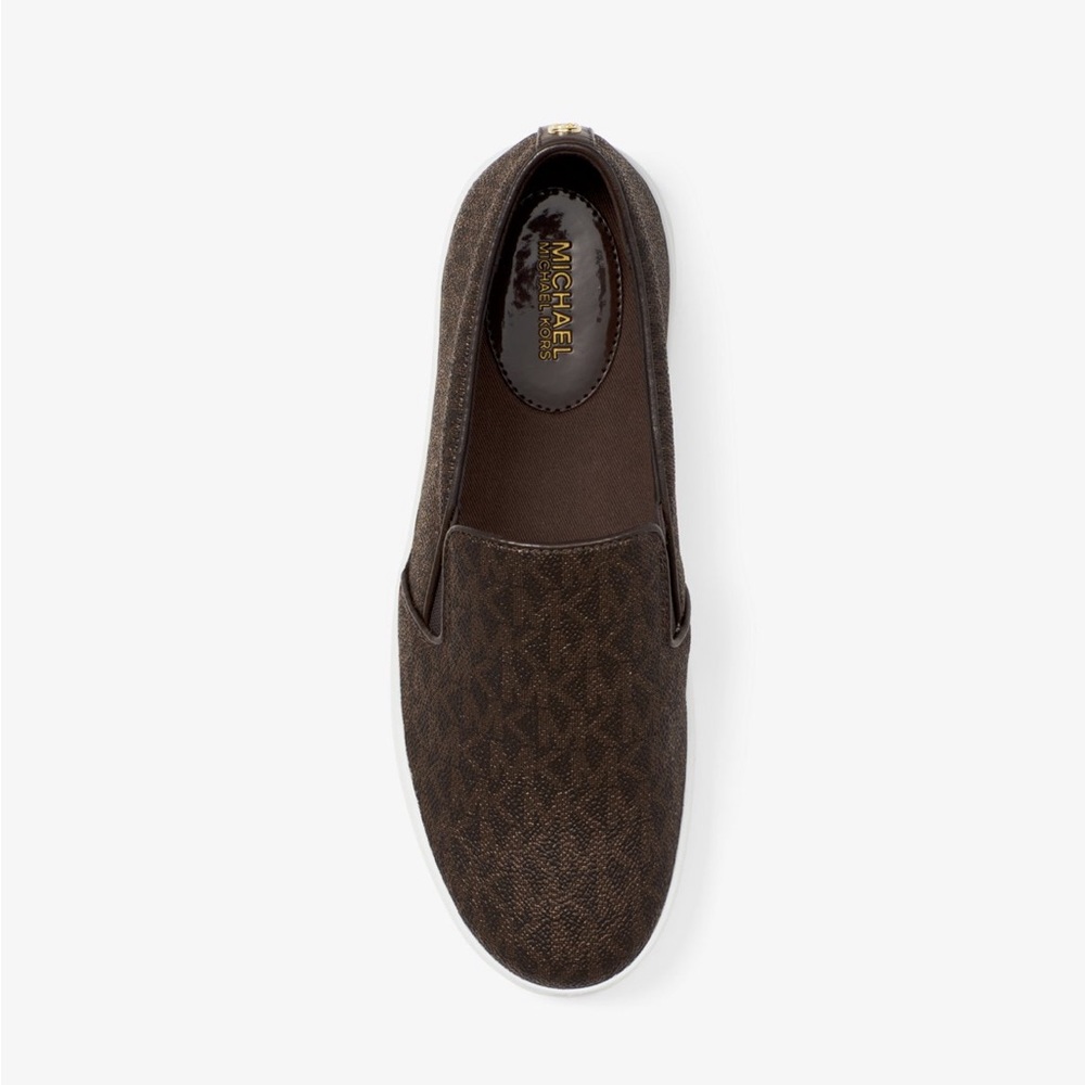 Michael Kors Brown Keaton Slip Ons